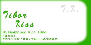 tibor kiss business card